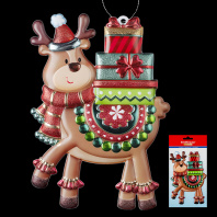 Украшение ErichKrause Decor Олень с подарками 17см Украшение ErichKrause Decor Олень с подарками 17см