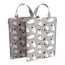 Папка текстильная на молнии, вертикальная ErichKrause® с ручкой Chilling Dog, A4