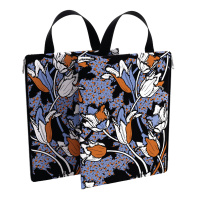 Папка текстильная на молнии, вертикальная ErichKrause с ручкой Tulips, A4