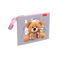 Папка текстильная на молнии ErichKrause Teddy Bear, A5+