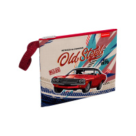Папка текстильная на молнии ErichKrause Vintage Car, A5+