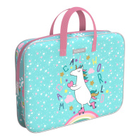 Папка текстильная на молнии ErichKrause с ручками Rainbow Skate, A4+