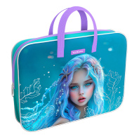 Папка текстильная на молнии ErichKrause с ручками Aquamarine, A4+