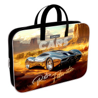Папка текстильная на молнии ErichKrause с ручками Retro Cars, A4+