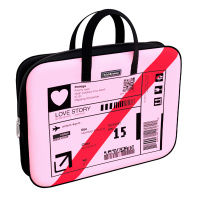 Папка текстильная на молнии ErichKrause с ручками Pink Vibe, A4+