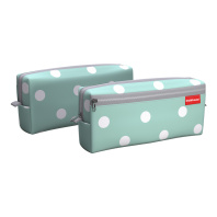 Пенал квадро с двумя отделениями ErichKrause 210x100x50мм Dots in Mint