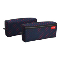 Пенал квадро с двумя отделениями ErichKrause 210x100x50мм Dots in Blue