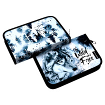 Пенал-книжка без наполнения ErichKrause 135x205x30мм Timber Wolf