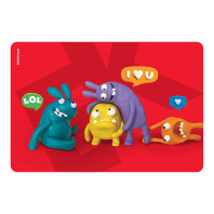 Подкладка настольная пластиковая ErichKrause Jolly Friends, А3 (в пакете по 12 шт.)